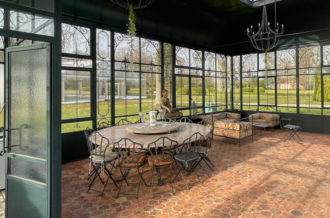 Jardin d'hiver du château du Boulay Morin